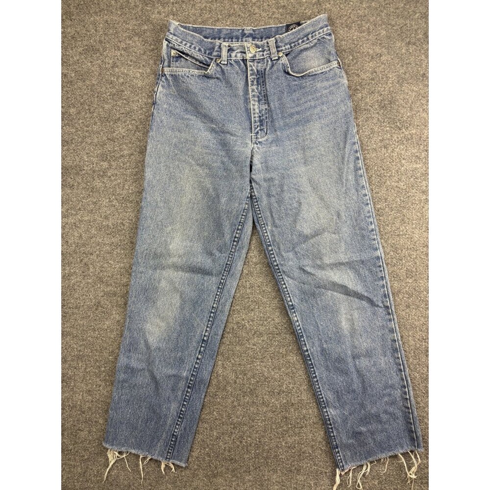 Lawmans Jeans Womens W28xL29 Denim Straight Leg High Rise Distressed Raw Hem